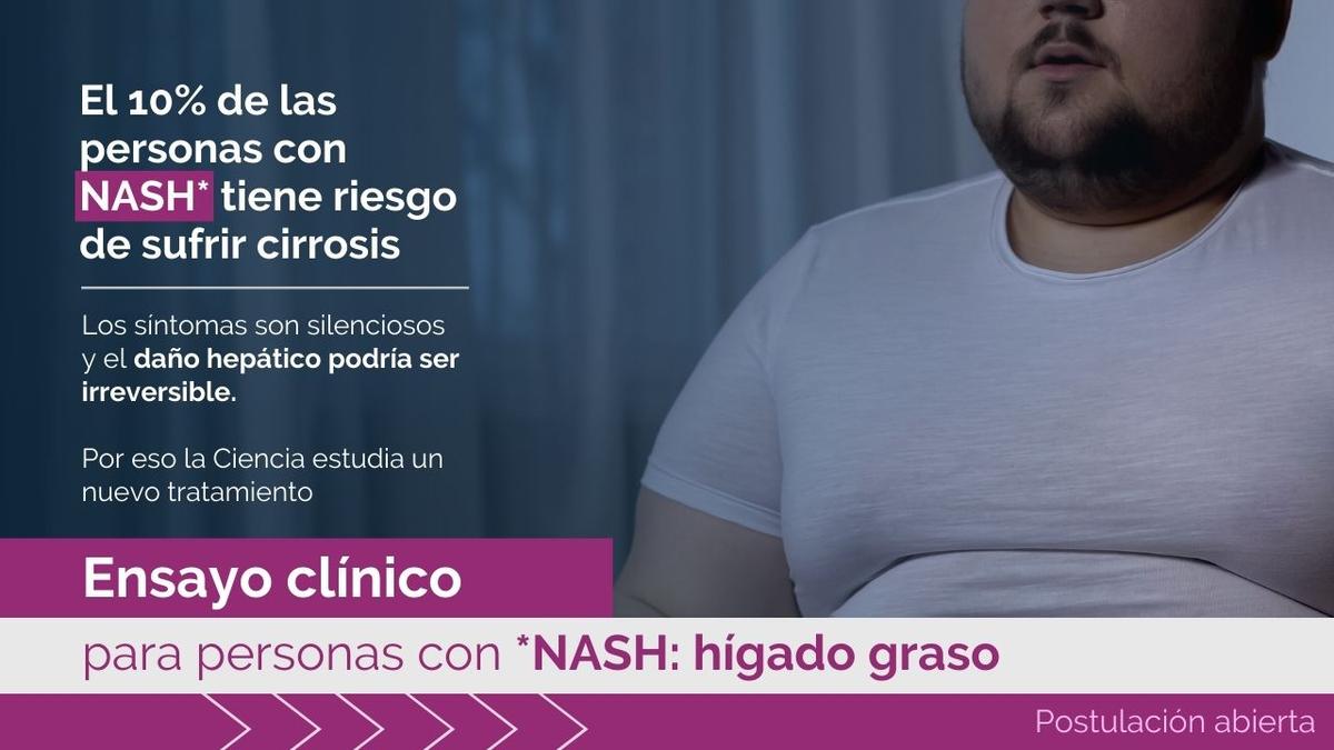 Ensayo clínico para personas diagnosticadas con esteatohepatitis no alcohólica (NASH)
